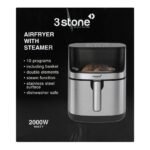 3stone 2-in-1 Air Fryer With Steamer – 2000W, 8L Large Capacity, Model SAFS400 - Image 4