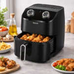 Air Fryer SFR4500BK 4.5L Manual Air Fryer 1350W with Adjustable Temperature – Compact Oil-Free Cooker